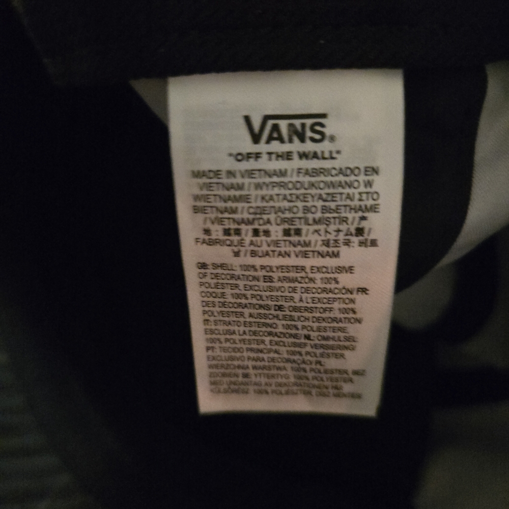 Vans Lewis Mills Black Camo Stretch Camper Hat 122025 - Picture 7 of 7